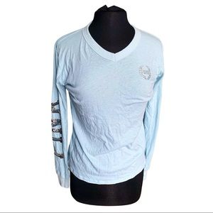 PINK Mint Bling Long Sleeve Shirt